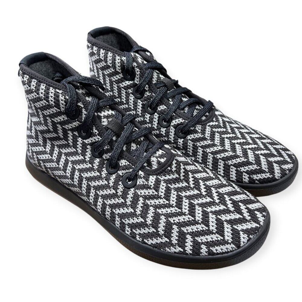 Allbirds Tree Topper High Top Sneakers WOMENS 10 Black White Waves Limited NIB